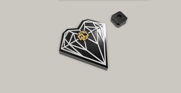 Rammstein diamant magnetic badge/clothing patch