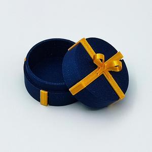 Jewelry gift box, cylindrical shape, 3 cm in height