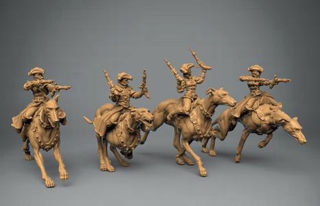 Hunters mounted group