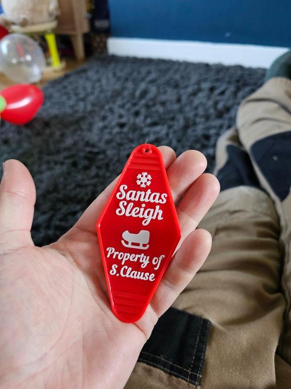 Santas Sleigh keys tag
