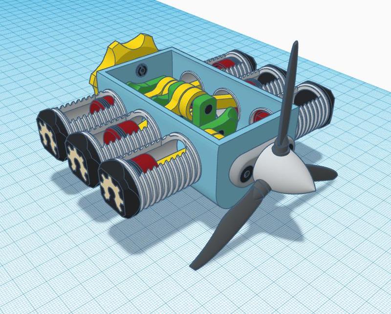 Horizontally Opposed 6 Cylinder Aircraft Engine