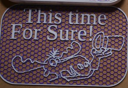 "This Time for Sure" sign