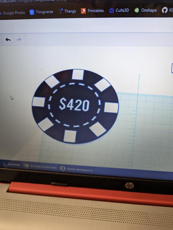 Large Poker Chip Herb Grinder