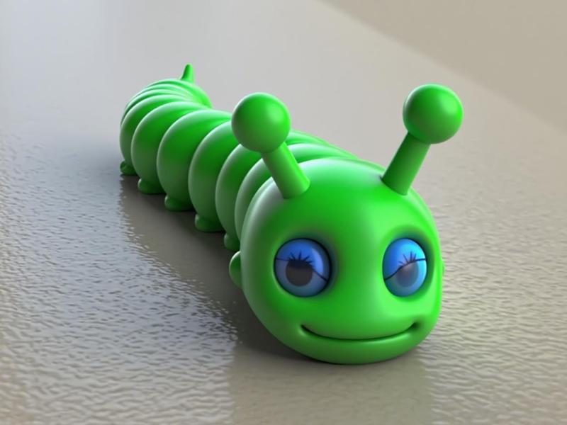 Print-in-Place Articulated Caterpillar (8MM Simulated Eyes Optional)