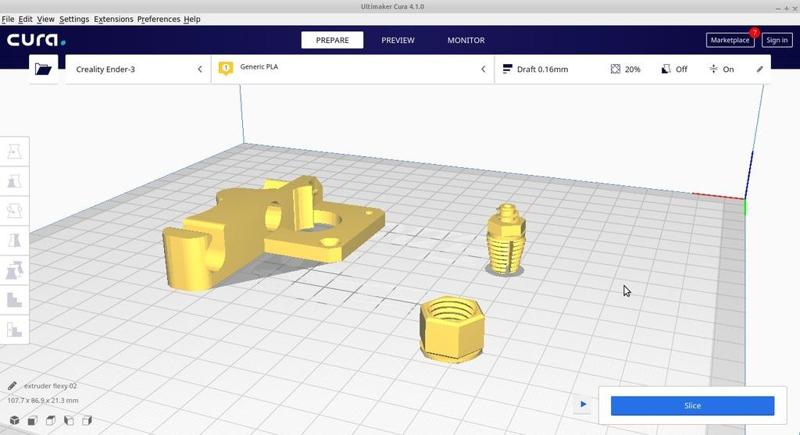 Extruder for High speed printing FLEXIBLE Tpu