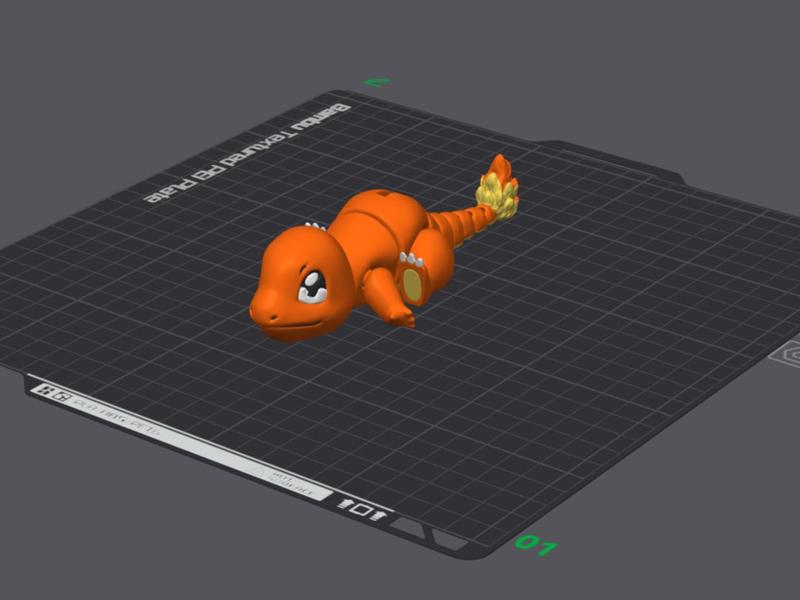 0004 Charmander - flexible - articulated - Pokemon