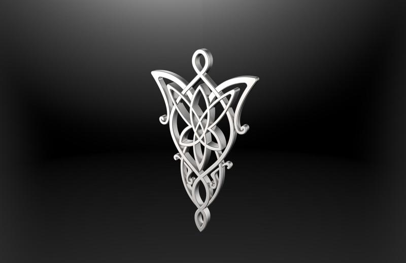 A simple LOTR Evening Star - 3D print model