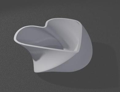 Geschwungende Herzschale