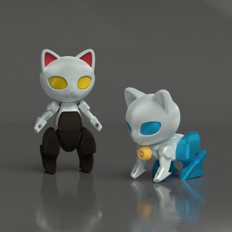 V1-CX-0 Robot Cat  Jointed Figure