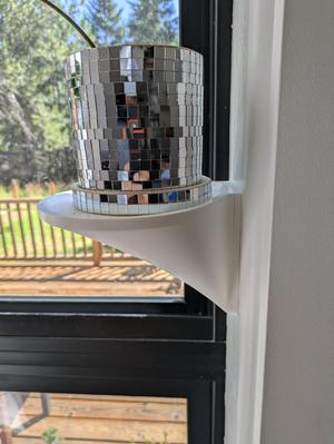 Plant pot shelf for window jamb extension