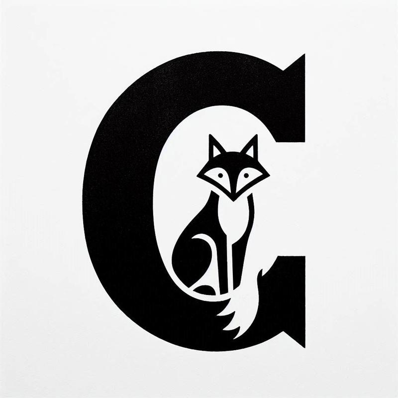Fox alphabet: Letter C (version 4)
