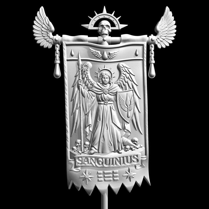 Angels of Blood Banner Spear Angel
