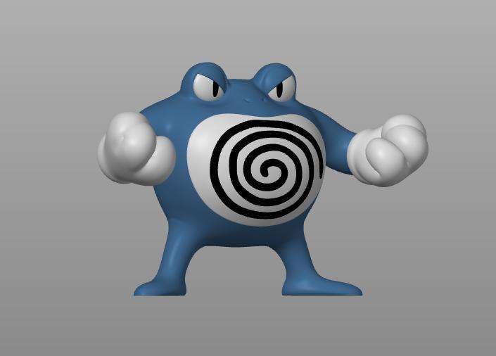 Poliwrath / Tartard Pokemon #62 multi color