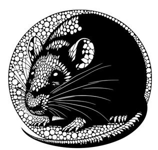 Rat mosaic 3 (two colours)