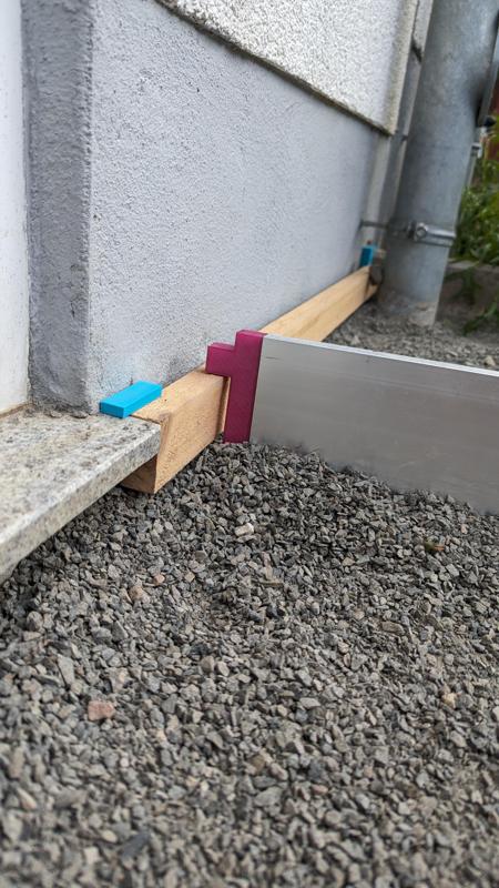 Höhenanschlag Richtlatte Abziehlatte