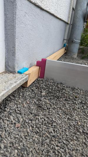 Höhenanschlag Richtlatte Abziehlatte