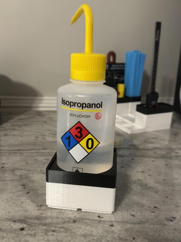 Gridfinity Isopropanol (IPA) Safety Wash Bottle Holder