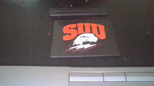 SUU logo with stand