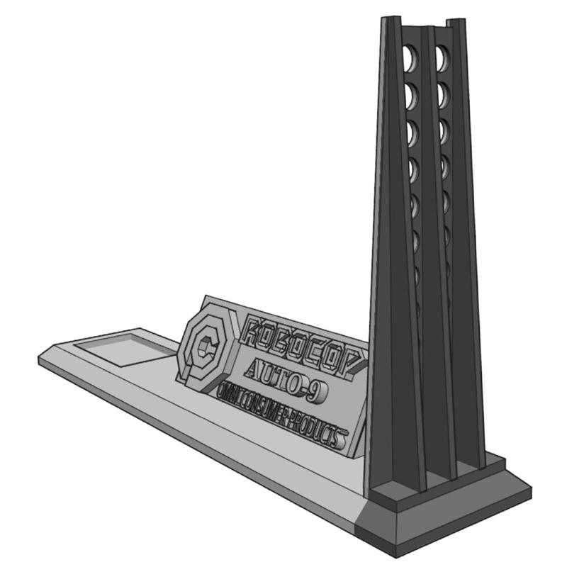 Imroved Robocop Auto 9 gun model stand