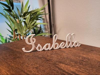 3D Printable Name Display (Isabella)