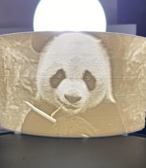 Panda lithophane