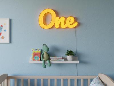 "One" 3D Printed Lamp