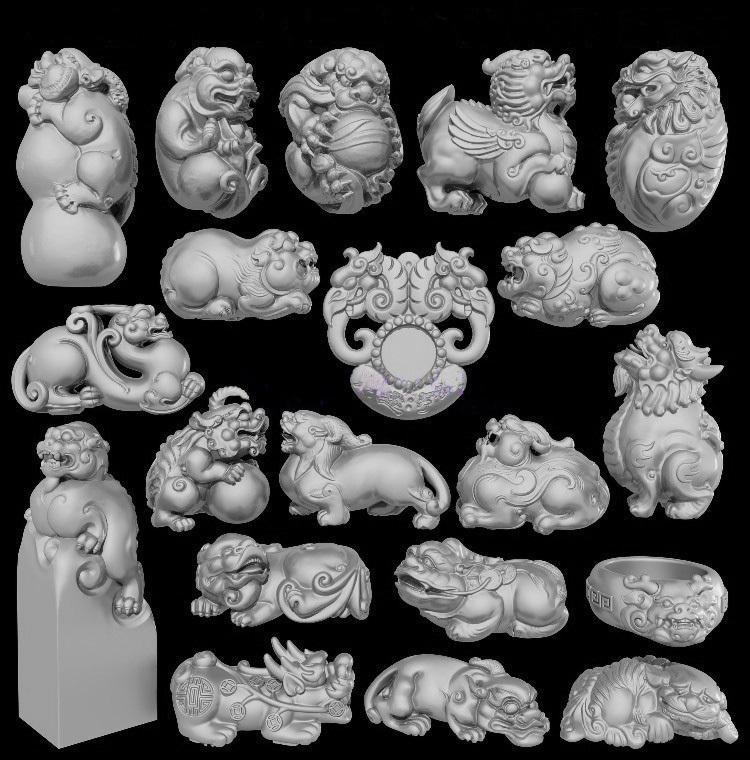 New Lucky Pixiu Handle 3D Model 3D print model