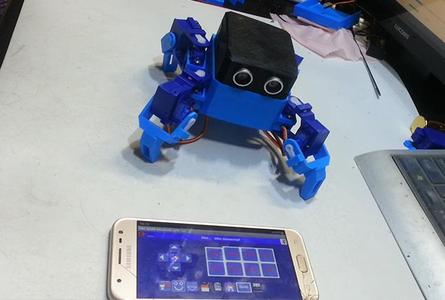 Create Smartphone Control Quadruped Spider Robot(OTTO QUAD)