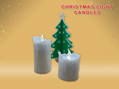 Christmas light candles