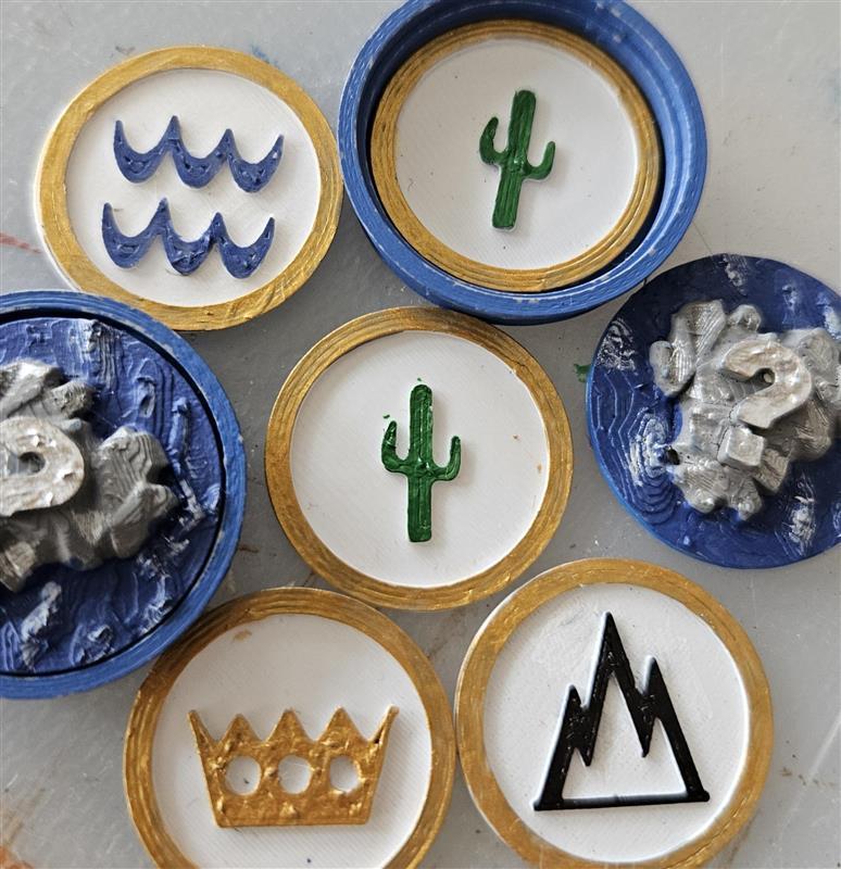 Catan Seafarers undiscovered land token Desert