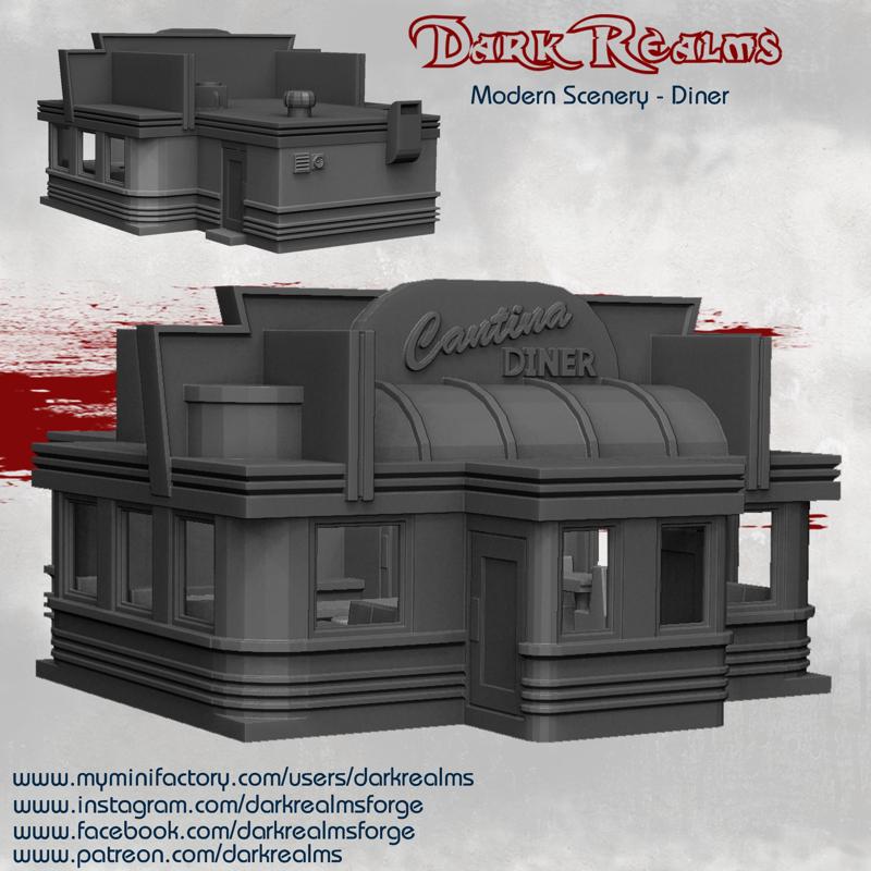 Dark Realms Modern Scenery - Diner