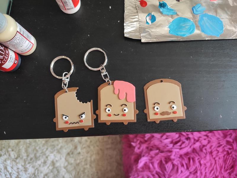 bread with jam keychain