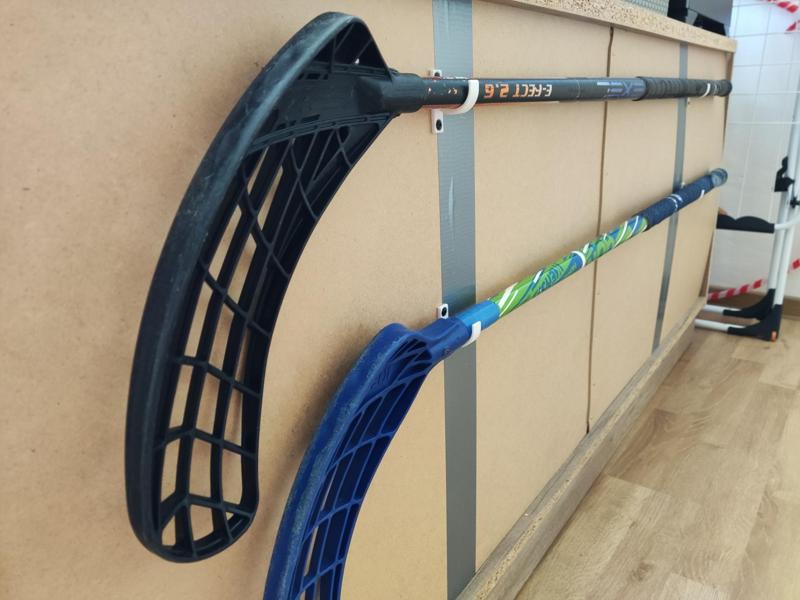Floorball stick holder