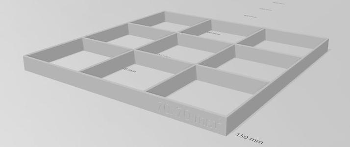 Dessert cutting template 70x70