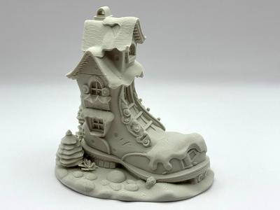 Boot Fairy House – Whimsical Winter Cottage