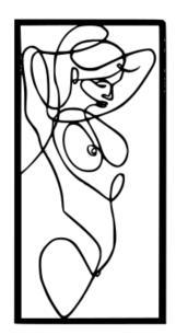 Simple Women Body Line Art
