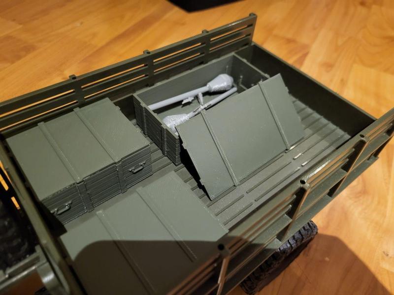 Weapon Box with 3 Panzerfaust 1 16 scale for WPL RC Trucks