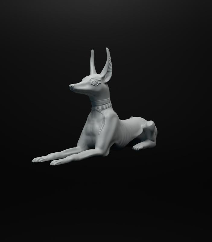 Egyptian Anubis dog statue