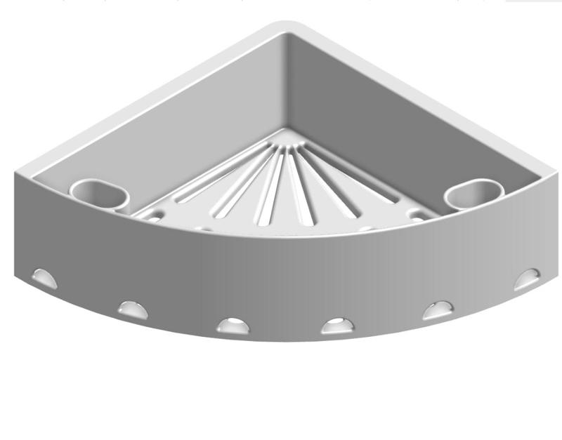 Duschregal viertelrund