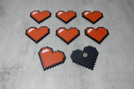 Pixel Heart Magnet