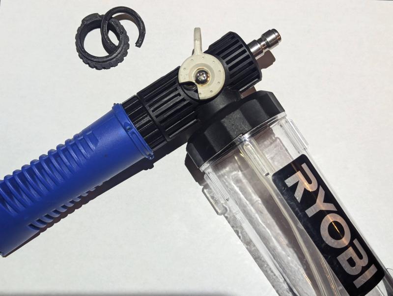 Ryobi Foam canon nozzle nut replacement