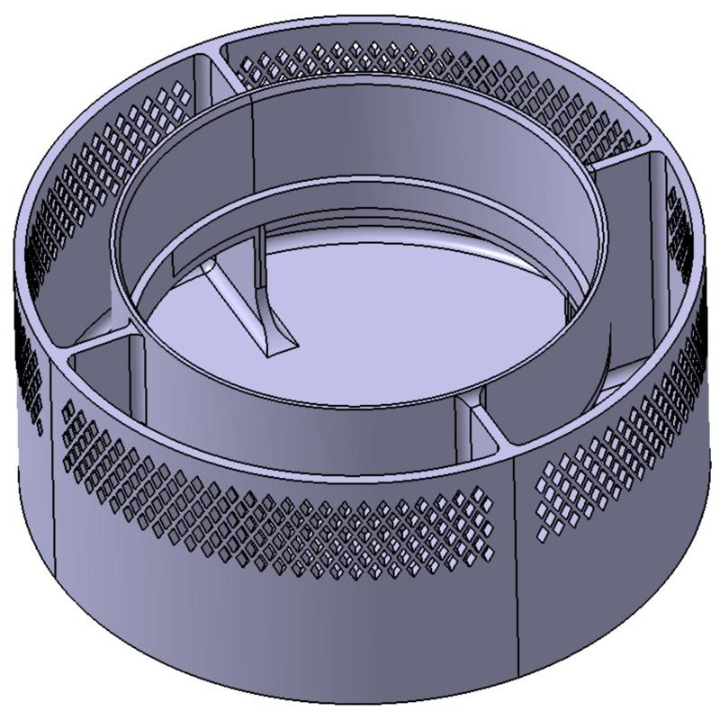 Calmed inflow for rainwater cisterne DN200 (DE: beruhigter Zulauf Zisterne)