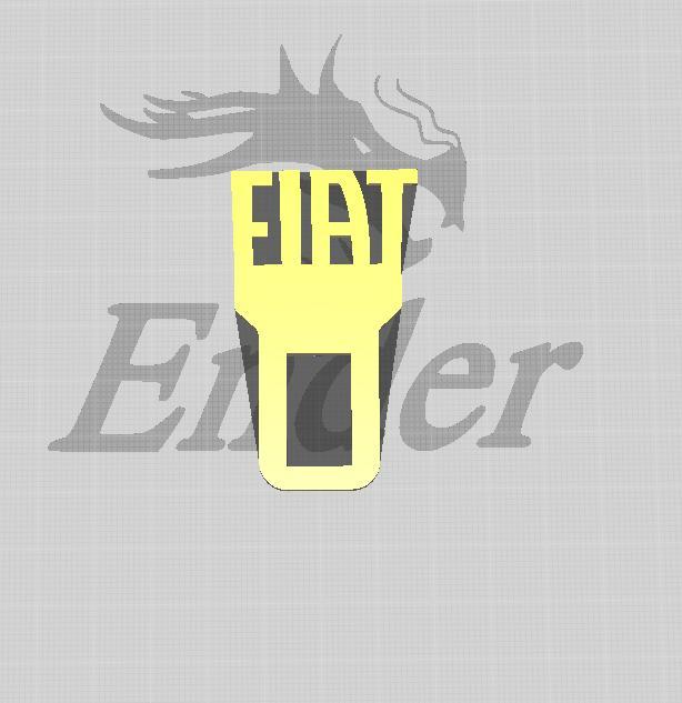 Seatbelt clip/plug/buckle with Fiat Logo (most recent)