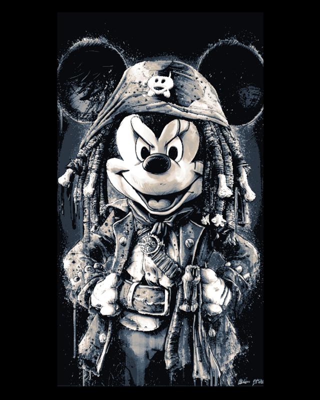 Fanart Depiction of Mickey Mouse as Jack Sparrow the Pirate Captain - hueforge art