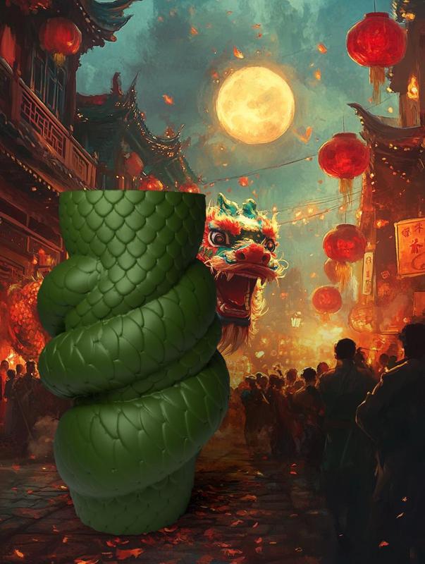 Dragon Scale Vase - Chinese New Year