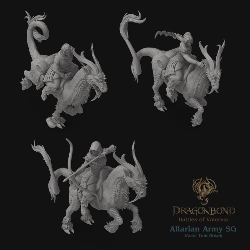 Allarian Qirin Hunters led by Lady Mawei from Dragonbond Wargame