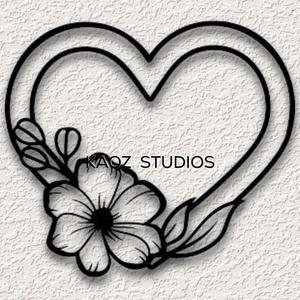 heart wall art flower wall decor valentines day love decoration
