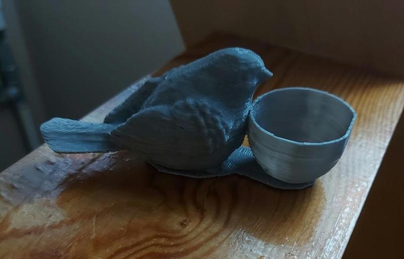 Bird with bowl