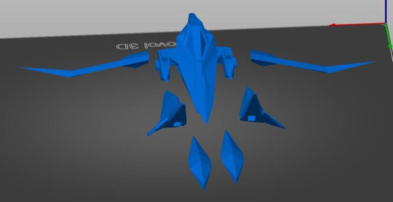 Arwing modded to print easier