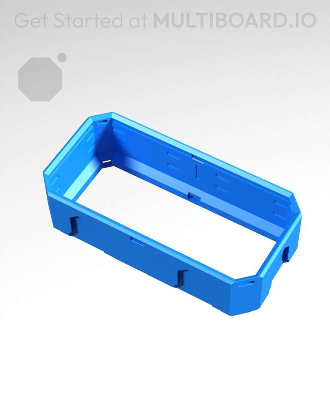 2x1x0.5 - Topped Multipoint Rail - Standard Click-In Multibin Shell Extension